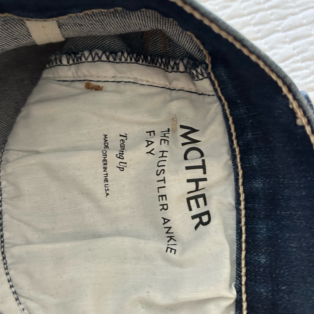 MOTHER-THE HUSTLER ANKLE FRAY Straight,cropped Jeans - Picture 5 of 7